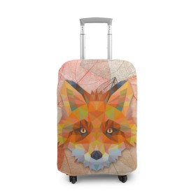 Чехол для чемодана 3D с принтом Fox в Курске, 86% полиэфир, 14% спандекс | двустороннее нанесение принта, прорези для ручек и колес | art | fox | арт | графика | лисы | минимализм | рисунок
