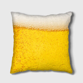 Подушка 3D с принтом Пиво в Курске, наволочка – 100% полиэстер, наполнитель – холлофайбер (легкий наполнитель, не вызывает аллергию). | состоит из подушки и наволочки. Наволочка на молнии, легко снимается для стирки | пенное | хмельное