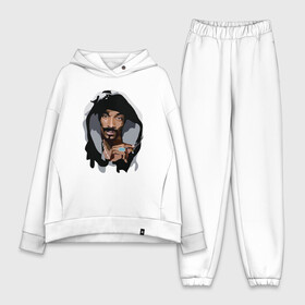 Женский костюм хлопок Oversize с принтом Snoop Dogg в Курске,  |  | 2pac | black | dog | dr dre | hip hop | rap | snoop dogg | west coast | гангстер | микрофон | музыка | рифма | рэп | рэпер | снуп дог | собака | хип хоп