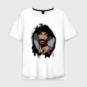 Мужская футболка хлопок Oversize с принтом Snoop Dogg в Курске, 100% хлопок | свободный крой, круглый ворот, “спинка” длиннее передней части | 2pac | black | dog | dr dre | hip hop | rap | snoop dogg | west coast | гангстер | микрофон | музыка | рифма | рэп | рэпер | снуп дог | собака | хип хоп