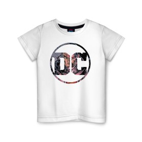 Детская футболка хлопок с принтом Cyborg в Курске, 100% хлопок | круглый вырез горловины, полуприлегающий силуэт, длина до линии бедер | cyborg | dc | shtatjl | киборг | логотип