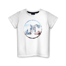 Детская футболка хлопок с принтом Shazam в Курске, 100% хлопок | круглый вырез горловины, полуприлегающий силуэт, длина до линии бедер | dc | shazam | shtatjl | логотип | шазам