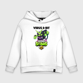 Детское худи Oversize хлопок с принтом BRAWL STARS VIRUS 8 BIT в Курске, френч-терри — 70% хлопок, 30% полиэстер. Мягкий теплый начес внутри —100% хлопок | боковые карманы, эластичные манжеты и нижняя кромка, капюшон на магнитной кнопке | Тематика изображения на принте: bibi | brawl stars | coach mike | crow | leon | leon shark | max | mecha crow | mr.p | phoenix | sally leon | spike | sprout | tara | unicorn | virus 8 bit | werewolf | ворон | оборотень