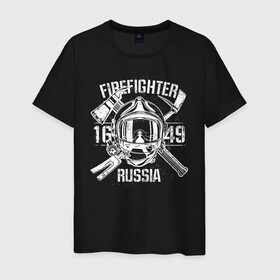 Мужская футболка хлопок с принтом FIREFIGHTER RUSSIA в Курске, 100% хлопок | прямой крой, круглый вырез горловины, длина до линии бедер, слегка спущенное плечо. | 112 | 23 февраля | 27 декабря | firefighter | герб | гкчс | знак | лого | логотип | мчс | мчс россии | мчсник | пожарная охрана | пожарник | пожарный | пч | россии | рф | символ | ситуац | служба | спасатель