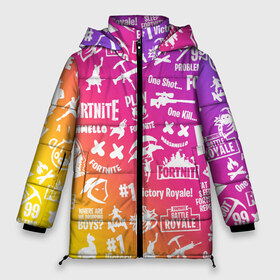 Женская зимняя куртка 3D с принтом FORTNITE PARTY EVENT в Курске, верх — 100% полиэстер; подкладка — 100% полиэстер; утеплитель — 100% полиэстер | длина ниже бедра, силуэт Оверсайз. Есть воротник-стойка, отстегивающийся капюшон и ветрозащитная планка. 

Боковые карманы с листочкой на кнопках и внутренний карман на молнии | deadmau5 | fortnite | fortnite 2 | fortnite x маршмелло | ikonik | marshmello | ninja | ninja streamer | raven | travis scott | ворон | иконик | ниндзя | пили | рейвен | трэвис скотт | фортнайт