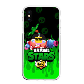 Чехол для iPhone XS Max матовый с принтом СПРАУТ BRAWL STARS в Курске, Силикон | Область печати: задняя сторона чехла, без боковых панелей | brawl | brawl stars | brawl stars sprout | clash | sprout | tropical sprout | бравл старс | игра | мобильные игры | спраут | тропический спрут