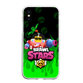 Чехол для iPhone XS Max матовый с принтом СПРАУТ BRAWL STARS в Курске, Силикон | Область печати: задняя сторона чехла, без боковых панелей | brawl | brawl stars | brawl stars sprout | clash | sprout | tropical sprout | бравл старс | игра | мобильные игры | спраут | тропический спрут