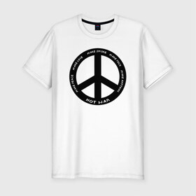 Мужская футболка хлопок Slim с принтом Pacific в Курске, 92% хлопок, 8% лайкра | приталенный силуэт, круглый вырез ворота, длина до линии бедра, короткий рукав | Тематика изображения на принте: hippie | love | pacific | peace | любовь | мир | пацифик | хиппи