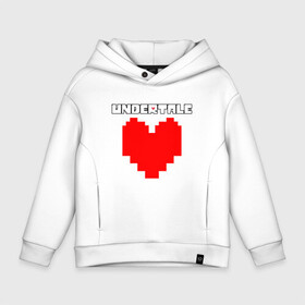 Детское худи Oversize хлопок с принтом UNDERTALE HEART в Курске, френч-терри — 70% хлопок, 30% полиэстер. Мягкий теплый начес внутри —100% хлопок | боковые карманы, эластичные манжеты и нижняя кромка, капюшон на магнитной кнопке | asriel dreemurr | chara | frisk | gaster blaster | sans | undertale | азриэль дримурр | андертейл | гастер | меттатон | санс | фриск | чара