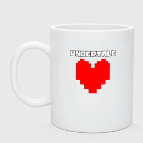 Кружка керамическая с принтом UNDERTALE HEART в Курске, керамика | объем — 330 мл, диаметр — 80 мм. Принт наносится на бока кружки, можно сделать два разных изображения | Тематика изображения на принте: asriel dreemurr | chara | frisk | gaster blaster | sans | undertale | азриэль дримурр | андертейл | гастер | меттатон | санс | фриск | чара