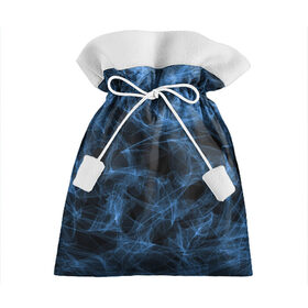 Подарочный 3D мешок с принтом Синий дым в Курске, 100% полиэстер | Размер: 29*39 см | Тематика изображения на принте: кривые | линии
