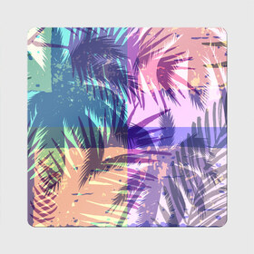 Магнит виниловый Квадрат с принтом Тропики в Курске, полимерный материал с магнитным слоем | размер 9*9 см, закругленные углы | big picture | геометрический | картинки | лето | прикольные | тренды | тропики