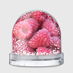 Снежный шар с принтом Очень много малины в Курске, Пластик | Изображение внутри шара печатается на глянцевой фотобумаге с двух сторон | плоды | ягоды