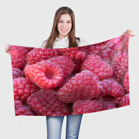 Флаг 3D с принтом Очень много малины в Курске, 100% полиэстер | плотность ткани — 95 г/м2, размер — 67 х 109 см. Принт наносится с одной стороны | плоды | ягоды