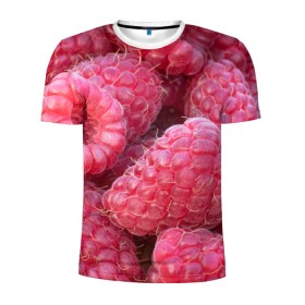 Мужская футболка 3D спортивная с принтом Очень много малины в Курске, 100% полиэстер с улучшенными характеристиками | приталенный силуэт, круглая горловина, широкие плечи, сужается к линии бедра | плоды | ягоды