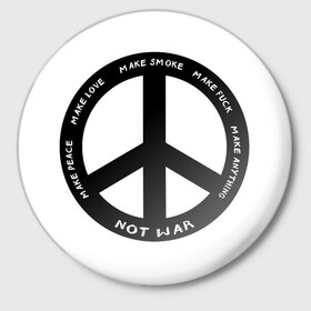 Значок с принтом Pacific в Курске,  металл | круглая форма, металлическая застежка в виде булавки | hippie | love | pacific | peace | любовь | мир | надпись | пацифик | текст | фраза | хиппи