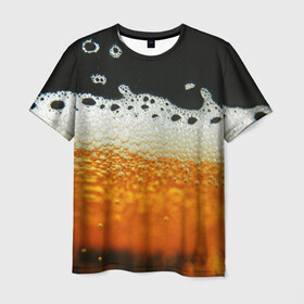Мужская футболка 3D с принтом ТЕМНОЕ ПИВО в Курске, 100% полиэфир | прямой крой, круглый вырез горловины, длина до линии бедер | beer | бир | напитки | пенное