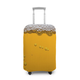 Чехол для чемодана 3D с принтом ПИВНОЕ СЧАСТЬЕ в Курске, 86% полиэфир, 14% спандекс | двустороннее нанесение принта, прорези для ручек и колес | beer | бир | напитки | пенное