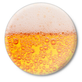 Значок с принтом ПИВО в Курске,  металл | круглая форма, металлическая застежка в виде булавки | beer | textures | бир | напитки | пенное | текстуры | фон