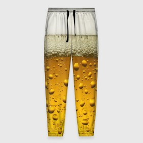 Мужские брюки 3D с принтом ПИВО в Курске, 100% полиэстер | манжеты по низу, эластичный пояс регулируется шнурком, по бокам два кармана без застежек, внутренняя часть кармана из мелкой сетки | beer | textures | бир | напитки | пенное | текстуры | фон