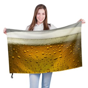 Флаг 3D с принтом ПИВО в Курске, 100% полиэстер | плотность ткани — 95 г/м2, размер — 67 х 109 см. Принт наносится с одной стороны | beer | textures | бир | напитки | пенное | текстуры | фон
