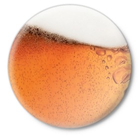 Значок с принтом ПИВО! в Курске,  металл | круглая форма, металлическая застежка в виде булавки | beer | textures | бир | напитки | пенное | текстуры | фон