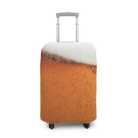 Чехол для чемодана 3D с принтом ПИВО! в Курске, 86% полиэфир, 14% спандекс | двустороннее нанесение принта, прорези для ручек и колес | beer | textures | бир | напитки | пенное | текстуры | фон