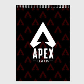 Скетчбук с принтом APEX LEGENDS в Курске, 100% бумага
 | 48 листов, плотность листов — 100 г/м2, плотность картонной обложки — 250 г/м2. Листы скреплены сверху удобной пружинной спиралью | Тематика изображения на принте: apex | apex legends | battle | battle royal | bloodhound | titanfall | wraith | апекс | апекс легендс | батл рояль | битва | война | каустик | королевская битва