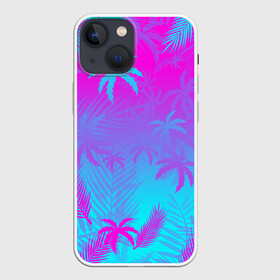 Чехол для iPhone 13 mini с принтом НЕОНОВЫЕ ПАЛЬМЫ | NEON PALM TREES | TROPICAL в Курске,  |  | hotline miami | neon | new retro wave | outrun | outrun electro | palmen | retro | retrowave | summer | synth | synthwave | tropical | лето | неон | пальмы | ретро | тропики | хотлайн майами