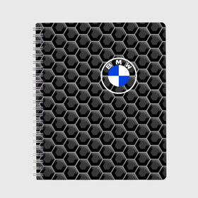 Тетрадь с принтом BMW в Курске, 100% бумага | 48 листов, плотность листов — 60 г/м2, плотность картонной обложки — 250 г/м2. Листы скреплены сбоку удобной пружинной спиралью. Уголки страниц и обложки скругленные. Цвет линий — светло-серый
 | 