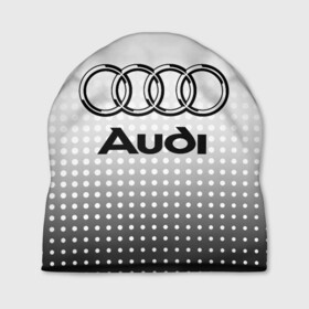 Шапка 3D с принтом Audi в Курске, 100% полиэстер | универсальный размер, печать по всей поверхности изделия | audi | audi лого | audi марка | audi эмблема | ауди | ауди значок | ауди лого | ауди чб значок | ауди эмблема | значок audi | лого автомобиля | логотип audi | логотип ауди | черно белый