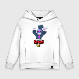 Детское худи Oversize хлопок с принтом BRAWL STARS DJ FRANK в Курске, френч-терри — 70% хлопок, 30% полиэстер. Мягкий теплый начес внутри —100% хлопок | боковые карманы, эластичные манжеты и нижняя кромка, капюшон на магнитной кнопке | Тематика изображения на принте: 8 bit | 8 бит | bibi | brawl | brawl stars | crow | dj frank | leon | spike | sprout | stars | бравл | бравл старс | браво старс | игра | компьютерная | кров | леон | онлайн | старс