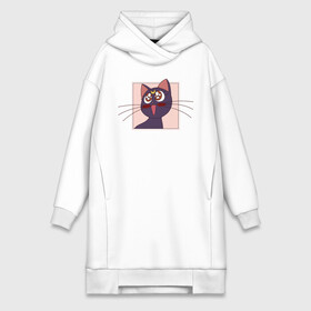 Платье-худи хлопок с принтом Luna, Sailor Moon в Курске,  |  | 90s | cat | cute | kawaii | kitty | luna | sailor moon | usagi tsukino | аниме | каваии | кавай | кот | котики | луна | манга | марс | меркурий | милота | сейлор | сейлор мун | усаги цукино