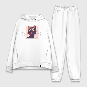 Женский костюм хлопок Oversize с принтом Luna, Sailor Moon в Курске,  |  | 90s | cat | cute | kawaii | kitty | luna | sailor moon | usagi tsukino | аниме | каваии | кавай | кот | котики | луна | манга | марс | меркурий | милота | сейлор | сейлор мун | усаги цукино