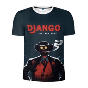 Мужская футболка 3D спортивная с принтом Django в Курске, 100% полиэстер с улучшенными характеристиками | приталенный силуэт, круглая горловина, широкие плечи, сужается к линии бедра | Тематика изображения на принте: django | tarantino | джанго | джанго освобожденный | тарантино