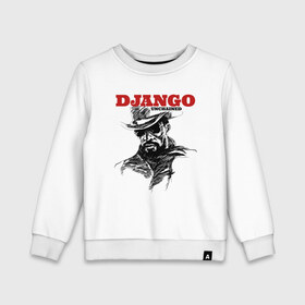 Детский свитшот хлопок с принтом Django в Курске, 100% хлопок | круглый вырез горловины, эластичные манжеты, пояс и воротник | Тематика изображения на принте: django | tarantino | джанго | джанго освобожденный | тарантино
