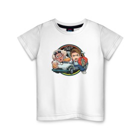 Детская футболка хлопок с принтом Back to the Future в Курске, 100% хлопок | круглый вырез горловины, полуприлегающий силуэт, длина до линии бедер | django | tarantino | джанго | джанго освобожденный | тарантино