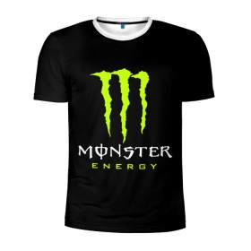 Мужская футболка 3D спортивная с принтом MONSTER ENERGY в Курске, 100% полиэстер с улучшенными характеристиками | приталенный силуэт, круглая горловина, широкие плечи, сужается к линии бедра | Тематика изображения на принте: black monster | bmx | claw | cybersport | energy | monster | monster energy | moto | motocross | race | sport | киберспорт | когти | монстер энерджи | монстр | мото | мотокросс | ралли | скейтбординг | спорт | т | энергия