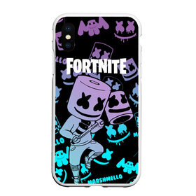 Чехол для iPhone XS Max матовый с принтом FORTNITE MARSHMELLO в Курске, Силикон | Область печати: задняя сторона чехла, без боковых панелей | archetype | fortnite | fortnite x | game | ikonik | marshmello | raven | архетип | ворон | игра | иконик | маршмелло | фортнайт