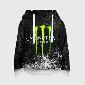 Детская толстовка 3D с принтом MONSTER ENERGY в Курске, 100% полиэстер | двухслойный капюшон со шнурком для регулировки, мягкие манжеты на рукавах и по низу толстовки, спереди карман-кенгуру с мягким внутренним слоем | Тематика изображения на принте: black monster | bmx | claw | cybersport | energy | monster | monster energy | moto | motocross | race | sport | киберспорт | когти | монстер энерджи | монстр | мото | мотокросс | ралли | скейтбординг | спорт | т | энергия