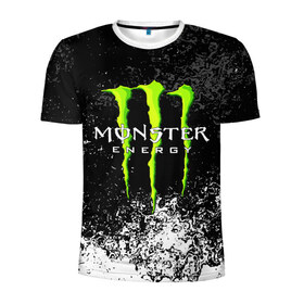 Мужская футболка 3D спортивная с принтом MONSTER ENERGY в Курске, 100% полиэстер с улучшенными характеристиками | приталенный силуэт, круглая горловина, широкие плечи, сужается к линии бедра | Тематика изображения на принте: black monster | bmx | claw | cybersport | energy | monster | monster energy | moto | motocross | race | sport | киберспорт | когти | монстер энерджи | монстр | мото | мотокросс | ралли | скейтбординг | спорт | т | энергия