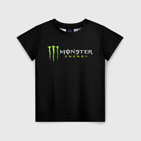 Детская футболка 3D с принтом MONSTER ENERGY в Курске, 100% гипоаллергенный полиэфир | прямой крой, круглый вырез горловины, длина до линии бедер, чуть спущенное плечо, ткань немного тянется | Тематика изображения на принте: black monster | bmx | claw | cybersport | energy | monster | monster energy | moto | motocross | race | sport | киберспорт | когти | монстер энерджи | монстр | мото | мотокросс | ралли | скейтбординг | спорт | т | энергия