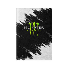 Обложка для паспорта матовая кожа с принтом MONSTER ENERGY  в Курске, натуральная матовая кожа | размер 19,3 х 13,7 см; прозрачные пластиковые крепления | black monster | bmx | claw | cybersport | energy | monster | monster energy | moto | motocross | race | sport | киберспорт | когти | монстер энерджи | монстр | мото | мотокросс | ралли | скейтбординг | спорт | т | энергия