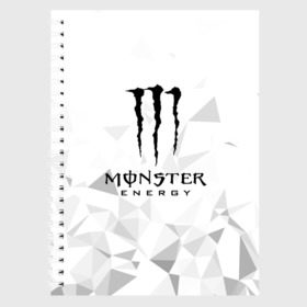 Тетрадь с принтом MONSTER ENERGY в Курске, 100% бумага | 48 листов, плотность листов — 60 г/м2, плотность картонной обложки — 250 г/м2. Листы скреплены сбоку удобной пружинной спиралью. Уголки страниц и обложки скругленные. Цвет линий — светло-серый
 | black monster | bmx | claw | cybersport | energy | monster | monster energy | moto | motocross | race | sport | киберспорт | когти | монстер энерджи | монстр | мото | мотокросс | ралли | скейтбординг | спорт | т | энергия