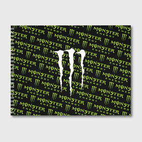 Альбом для рисования с принтом MONSTER ENERGY в Курске, 100% бумага
 | матовая бумага, плотность 200 мг. | black monster | bmx | claw | cybersport | energy | monster | monster energy | moto | motocross | race | sport | киберспорт | когти | монстер энерджи | монстр | мото | мотокросс | ралли | скейтбординг | спорт | т | энергия