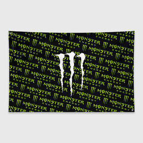 Флаг-баннер с принтом MONSTER ENERGY в Курске, 100% полиэстер | размер 67 х 109 см, плотность ткани — 95 г/м2; по краям флага есть четыре люверса для крепления | black monster | bmx | claw | cybersport | energy | monster | monster energy | moto | motocross | race | sport | киберспорт | когти | монстер энерджи | монстр | мото | мотокросс | ралли | скейтбординг | спорт | т | энергия