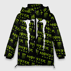 Женская зимняя куртка 3D с принтом MONSTER ENERGY в Курске, верх — 100% полиэстер; подкладка — 100% полиэстер; утеплитель — 100% полиэстер | длина ниже бедра, силуэт Оверсайз. Есть воротник-стойка, отстегивающийся капюшон и ветрозащитная планка. 

Боковые карманы с листочкой на кнопках и внутренний карман на молнии | black monster | bmx | claw | cybersport | energy | monster | monster energy | moto | motocross | race | sport | киберспорт | когти | монстер энерджи | монстр | мото | мотокросс | ралли | скейтбординг | спорт | т | энергия