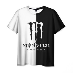 Мужская футболка 3D с принтом MONSTER ENERGY (Z) в Курске, 100% полиэфир | прямой крой, круглый вырез горловины, длина до линии бедер | black monster | bmx | claw | cybersport | energy | monster | monster energy | moto | motocross | race | sport | киберспорт | когти | монстер энерджи | монстр | мото | мотокросс | ралли | скейтбординг | спорт | т | энергия