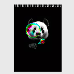Скетчбук с принтом Панда и мыльный пузырь в Курске, 100% бумага
 | 48 листов, плотность листов — 100 г/м2, плотность картонной обложки — 250 г/м2. Листы скреплены сверху удобной пружинной спиралью | арт | животные | забавная панда | зверь панда | мыльный пузырь | панда | панды | пузырь | рисунок