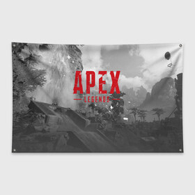 Флаг-баннер с принтом APEX LEGENDS в Курске, 100% полиэстер | размер 67 х 109 см, плотность ткани — 95 г/м2; по краям флага есть четыре люверса для крепления | 2020 | 5 сезон | apex legends 5 | art | ea | loba | ps4 | season | апекс | апекс 5 | апекс легенд | лоба | персонаж